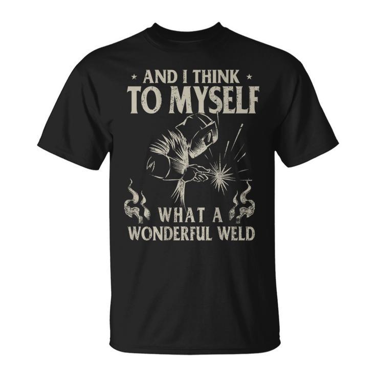 Vintage Welding For Dad Blacksmith Worker On Back T-Shirt