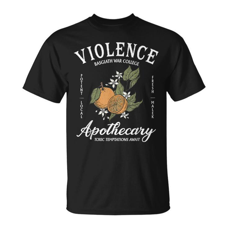 Violence Basgiath College Apothecary Toxic Temptations Await T-Shirt