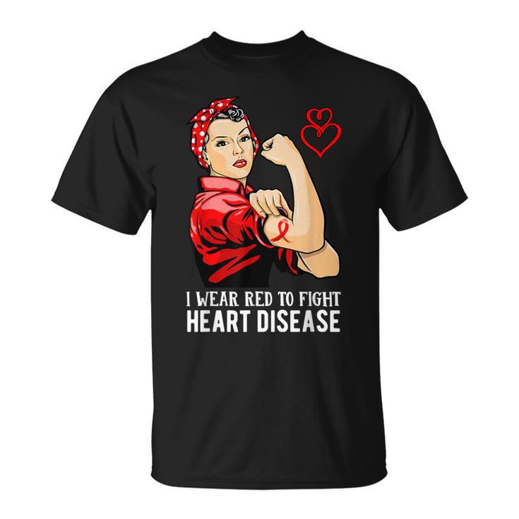 Warrior I Wear Red To Fight Heart Disease Awareness T-Shirt