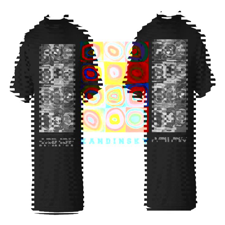 Wassily Kandinsky Color Estudio Cuadrados Círculos Concéntricos Camiseta unisex