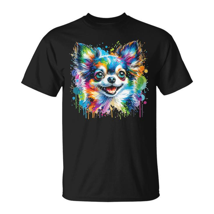 Watercolor Colorful Chihuahua Dogs T-Shirt