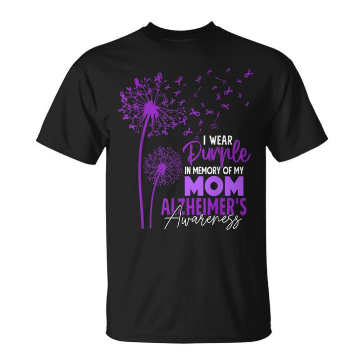 I Wear Purple In Memory Of My Mom Alzheimer's Awareness T-Shirt