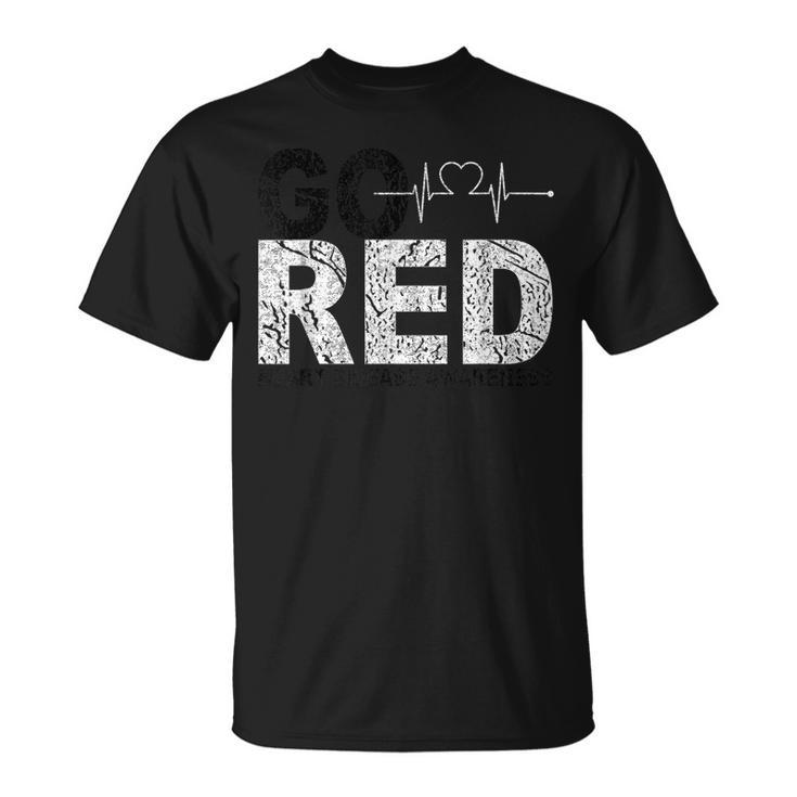 Wear Red Day Go Red Saying Heart Disease Awareness T-Shirt
