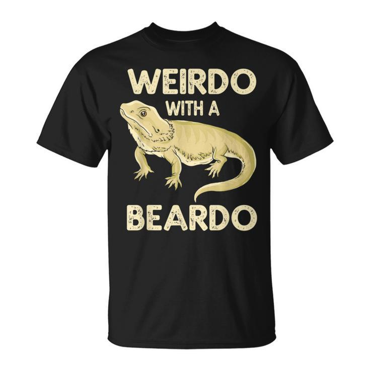 Weirdo With A Beardo Bearded Dragon Lizard T-Shirt