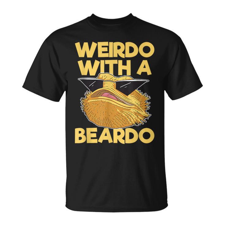 Weirdo With A Beardo Bearded Dragon With Sunglasses T-Shirt