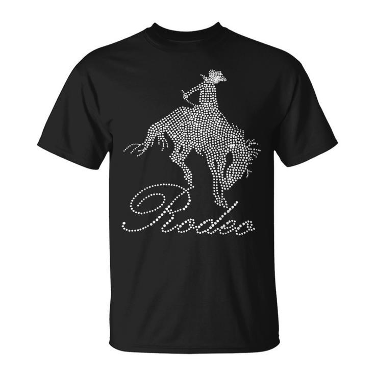 Western Cowgirl Bling Rhinestone Country Cowboy Riding Horse T-Shirt