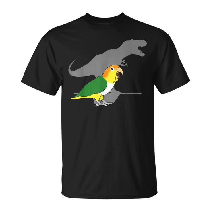 White Bellied Caique T-Rex Birb Memes Dinosaur Parrot T-Shirt