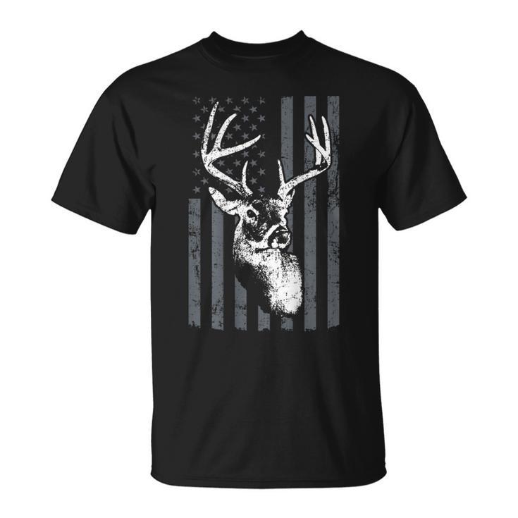 Whitetail Buck Deer Hunting Hunter Camouflage Camo US Flag T-Shirt :  Clothing, Shoes & Jewelry 