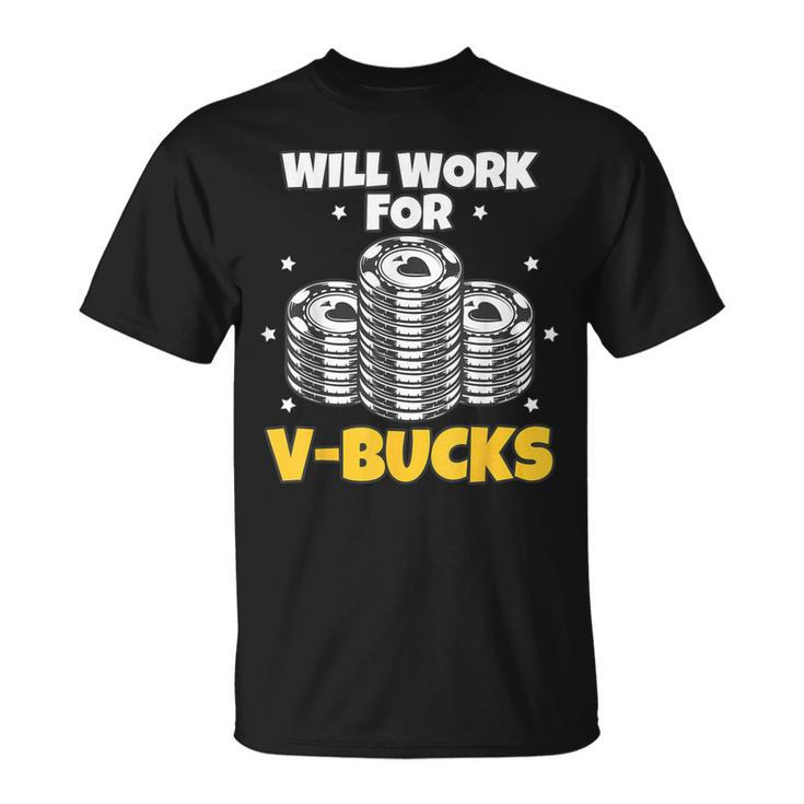 Will Work For Bucks V Gaming For Rpg Gamers Youth T-Shirt