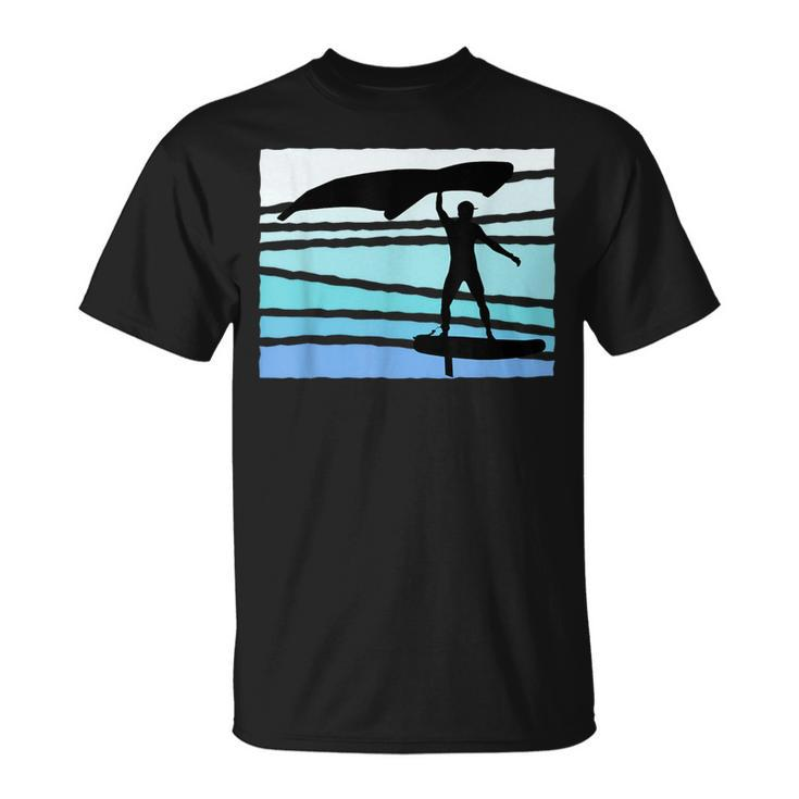 Wing Foil Wing Surfer Surfer Foiler Vintage Retro T-Shirt