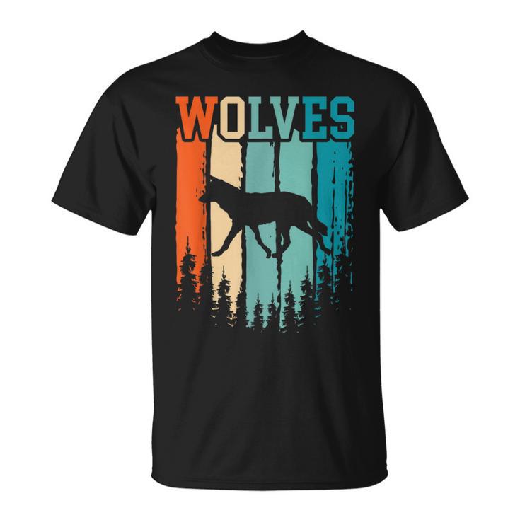 Wolves Retro Vintage T-Shirt