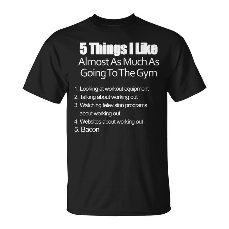 Working Out At Gym & Bacon T-Shirt