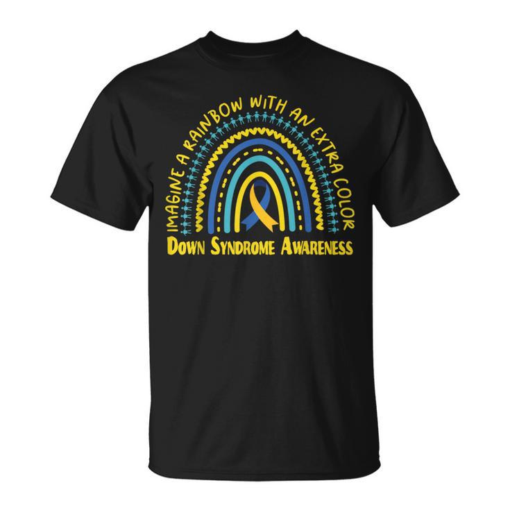 World Down Syndrome Day Awareness National T21 Month Rainbow T-Shirt