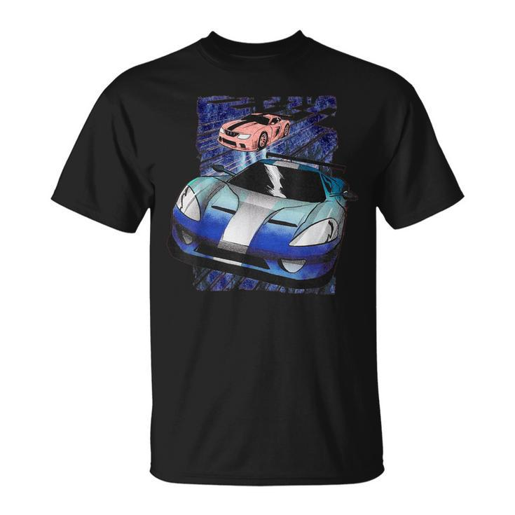 World Of Hot Car Wheels & Hot Car Rims Race Car Graphic T-Shirt