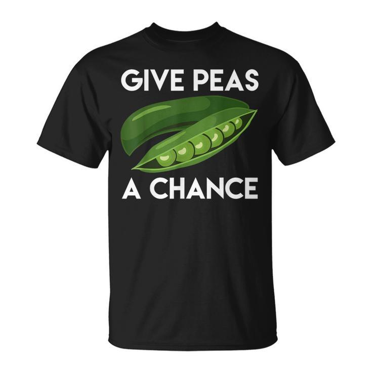 World PeasPeace Give Peas A ChanceEarth Day T-Shirt