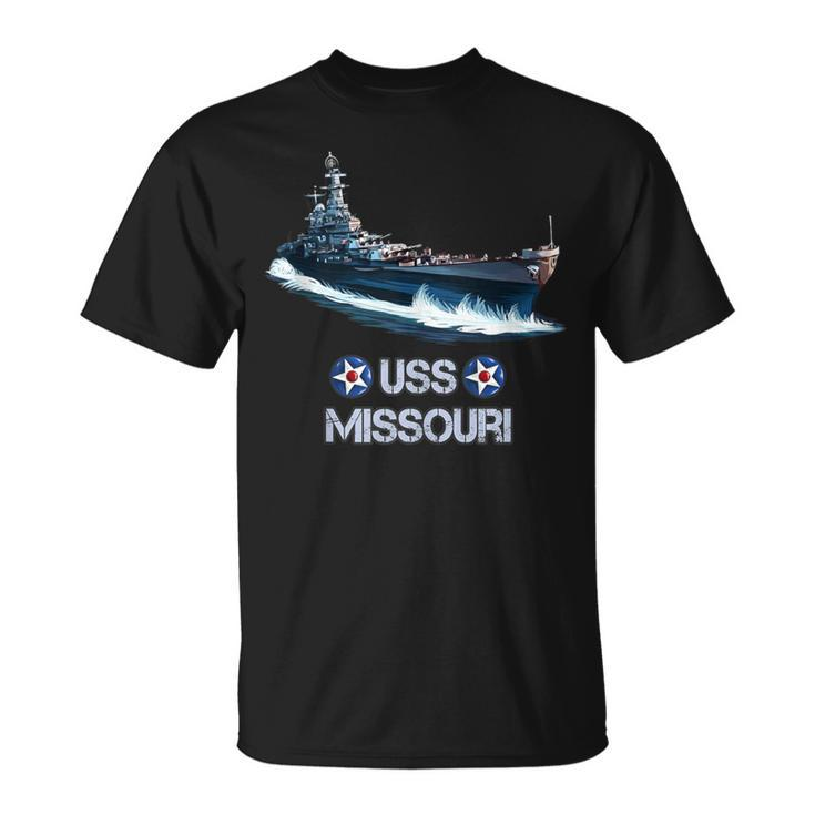 World War 2 United States Navy Uss Missouri Battleship T-Shirt