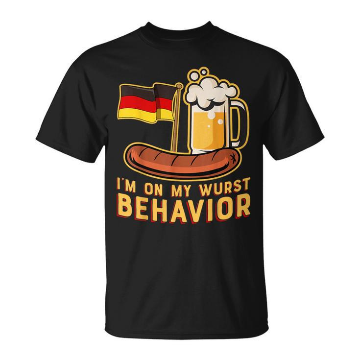 Wurst Behavior German Oktoberfest Beer T-Shirt