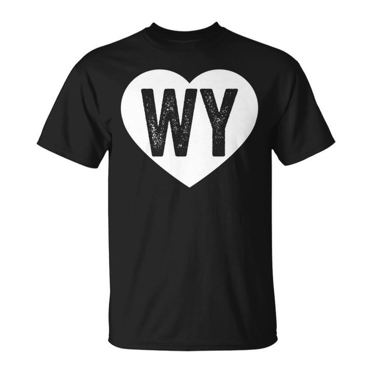 Wyoming Heart Hometown State Pride Western Love T-Shirt