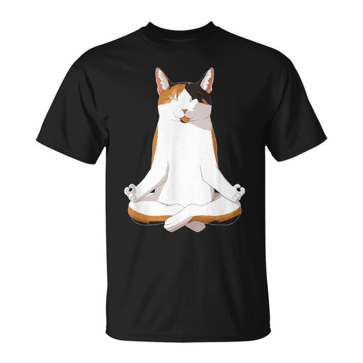 Yoga Calico Cat T-Shirt