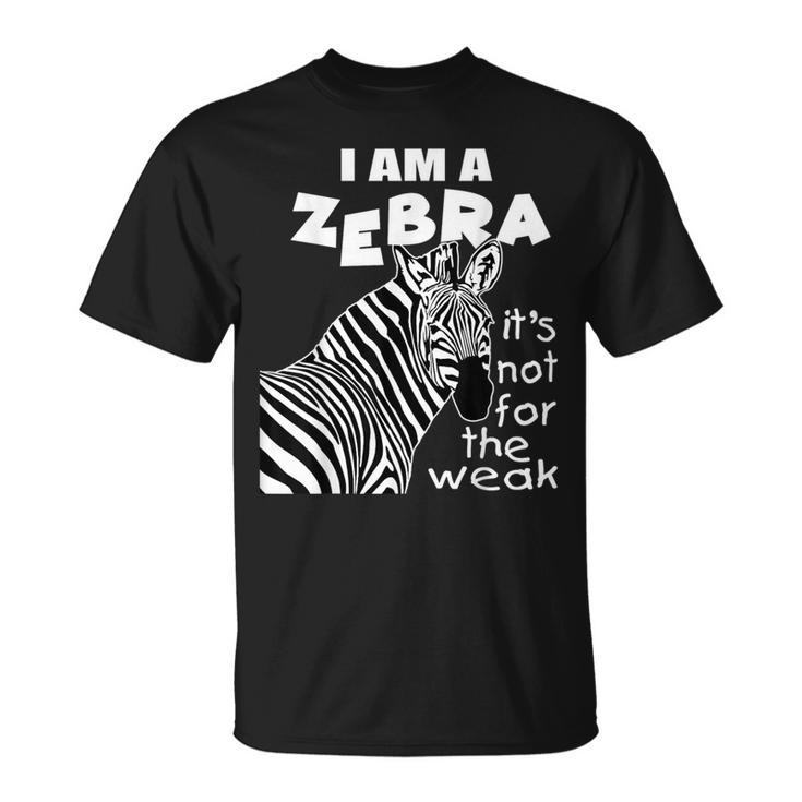 Zebra Ribbon's Not For The Weak Support Cvid Awareness T-Shirt