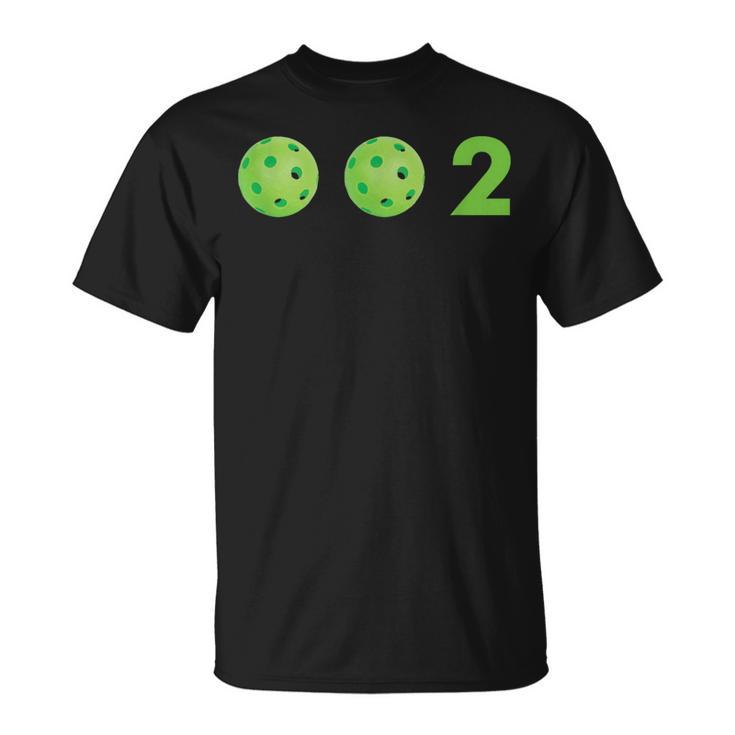 Zero Zero Two 0 0 2 Cute Pickleball T-Shirt