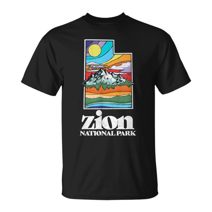 Zion National Park Utah Vintage Nature Outdoor T-Shirt