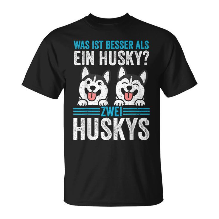 Zwei Husky Dog Husky T-Shirt