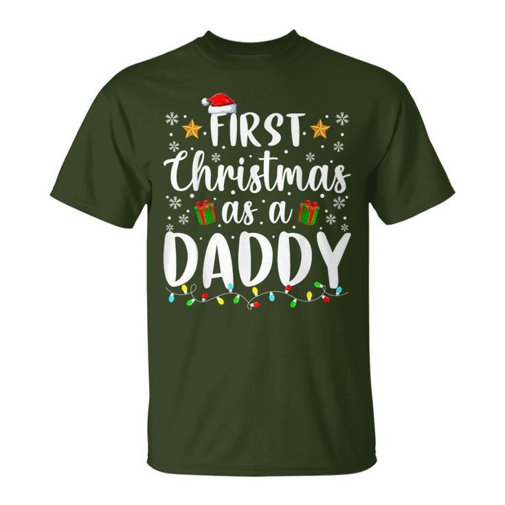 1St First Christmas As A Daddy New Parents Christmas Xmas T-Shirt