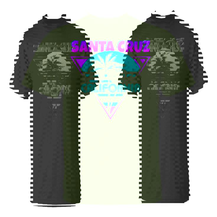 70S 80S En La Ciudad De California Santa Cruz Surfing Camiseta unisex