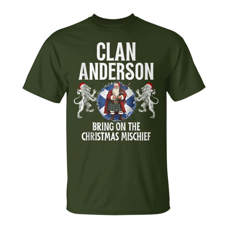 Anderson Clan Christmas Scottish Family Name Party T-Shirt
