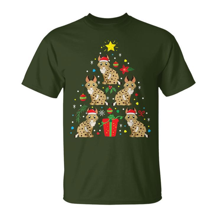 Bobcat Christmas Ornament Tree Dad Mom T-Shirt