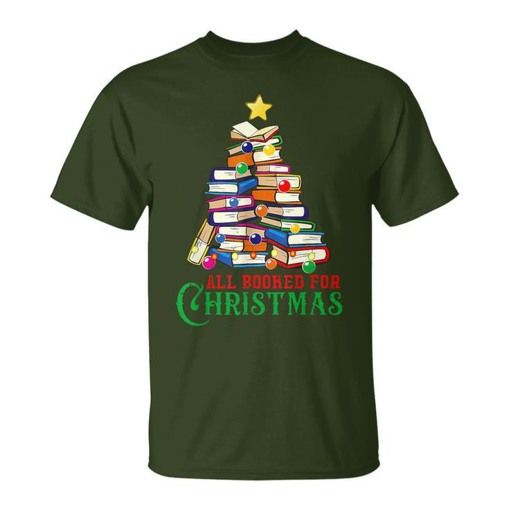 All Booked For Christmas Tree T-Shirt