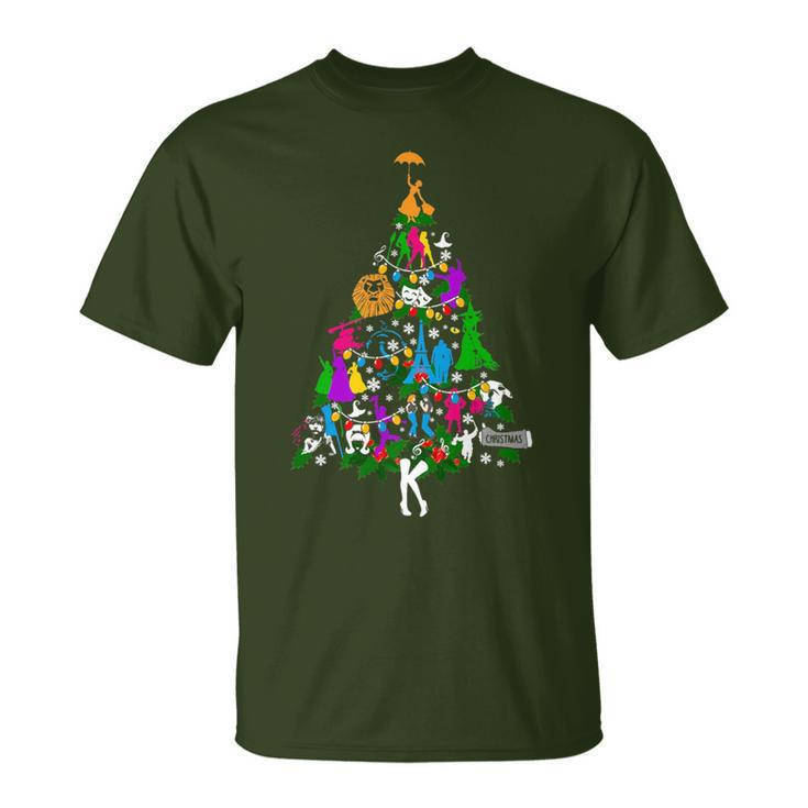 Broadway Musical Theater Christmas Tree T-Shirt
