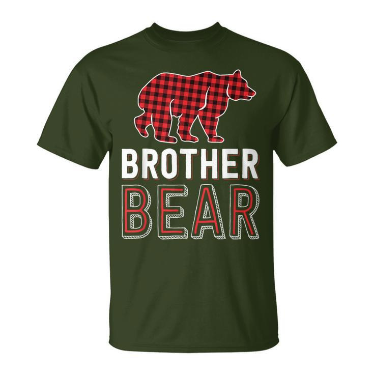 Brother Bear Red Buffalo Plaid Matching Family Christmas T-Shirt