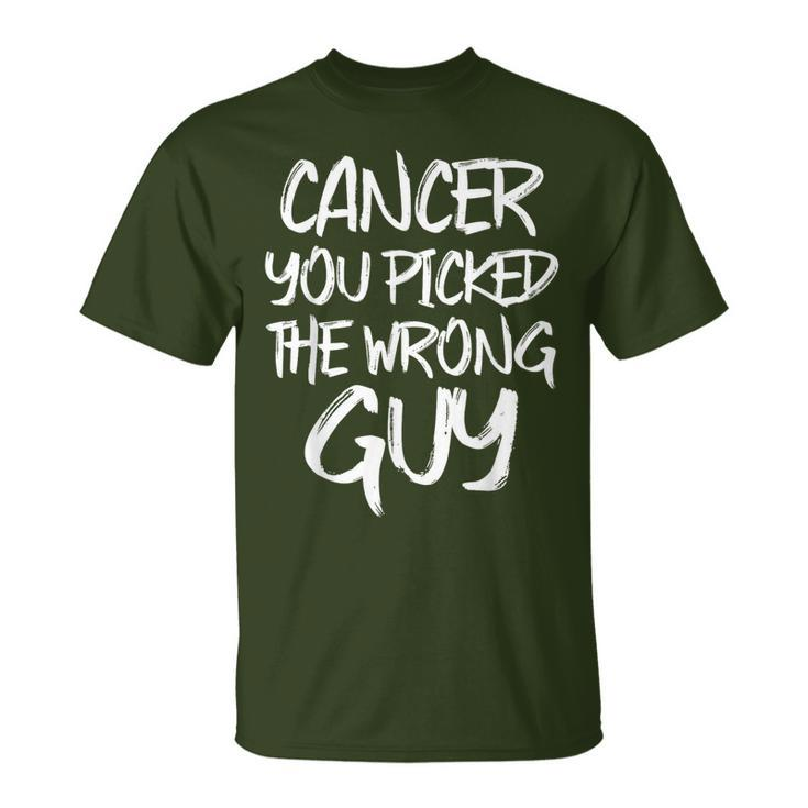 Cancer You Picked The Wrong Guy Fighter Christmas T-Shirt