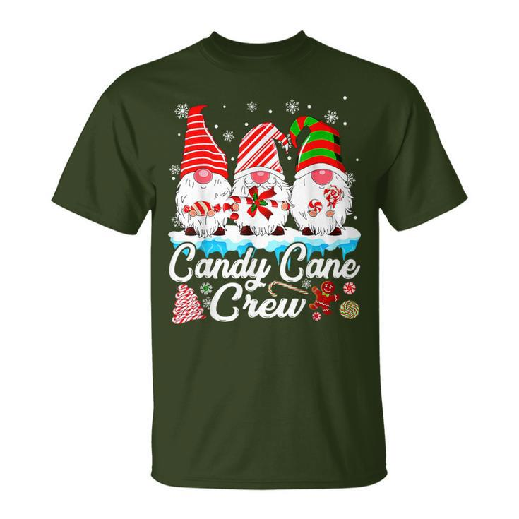 Candy Cane Crew Christmas Gnomes Family Matching T-Shirt