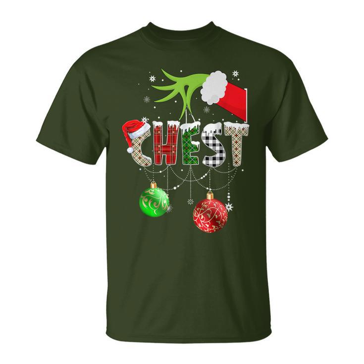 Funny Christmas Shirt - 'Chestnuts' Graphic Tee, Red & Green Long Sleeve For Men & Women, 4XL