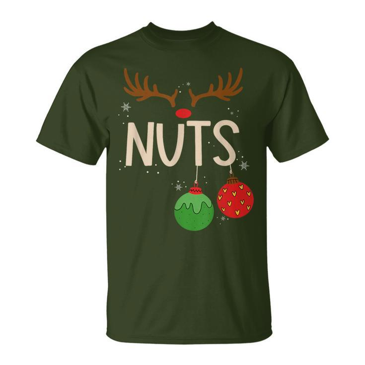 Chest Nuts Christmas Matching Couple Chestnuts T-Shirt