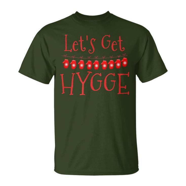 Christmas Let's Get Hygge Winter For Xmas Stockings T-Shirt