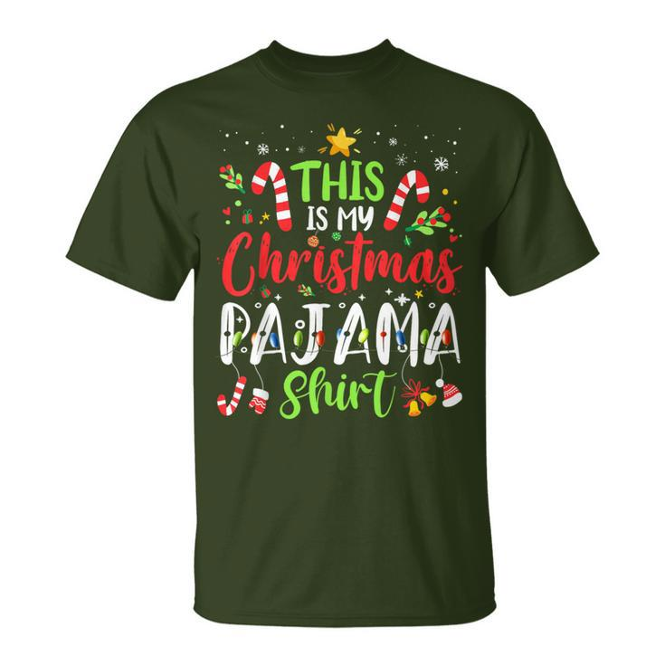 This Is My Christmas Pajama Matching Family Pajamas T-Shirt