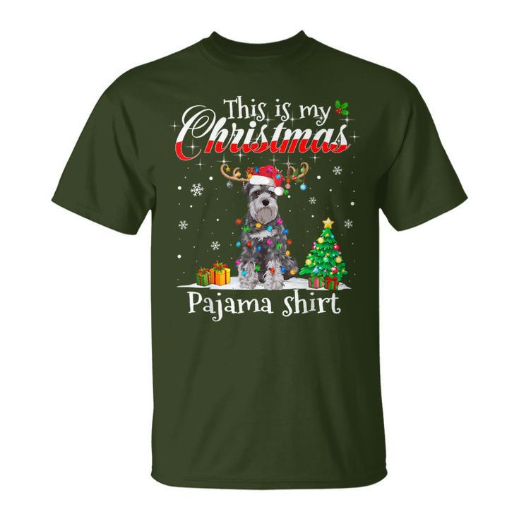 This Is My Christmas Pajama Schnauzer Lover Dog T-Shirt