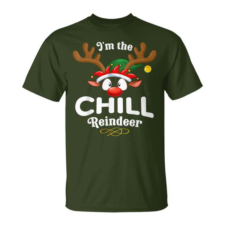 Christmas Pjs Chill Xmas Reindeer Matching T-Shirt