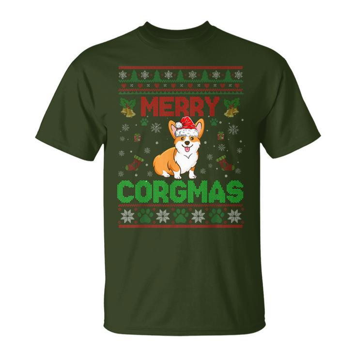 Corgi Christmas Sweater Cool Merry Corgmas Xmas T-Shirt