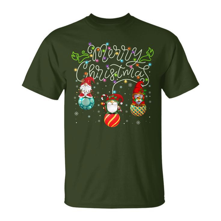Cute Gnomes Merry Christmas Light Family Gnome Xmas Matching T-Shirt
