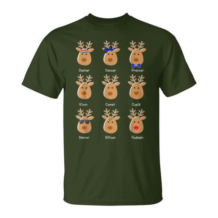 Cute Rudolph The Red Nose Reindeer Christmas T-Shirt