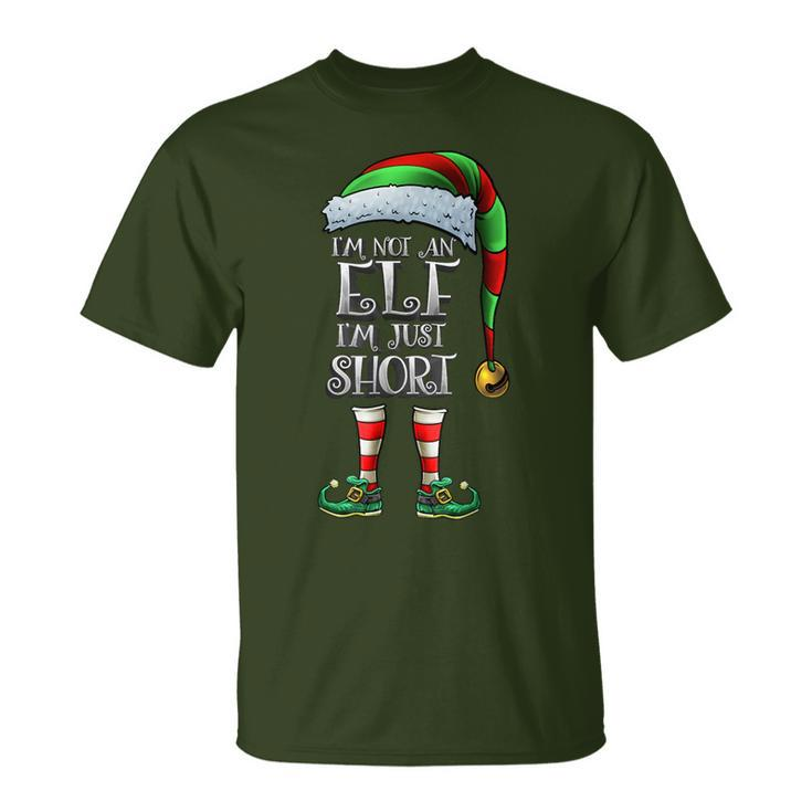 The Short Elf Matching Family Just Short Christmas Elf T-Shirt