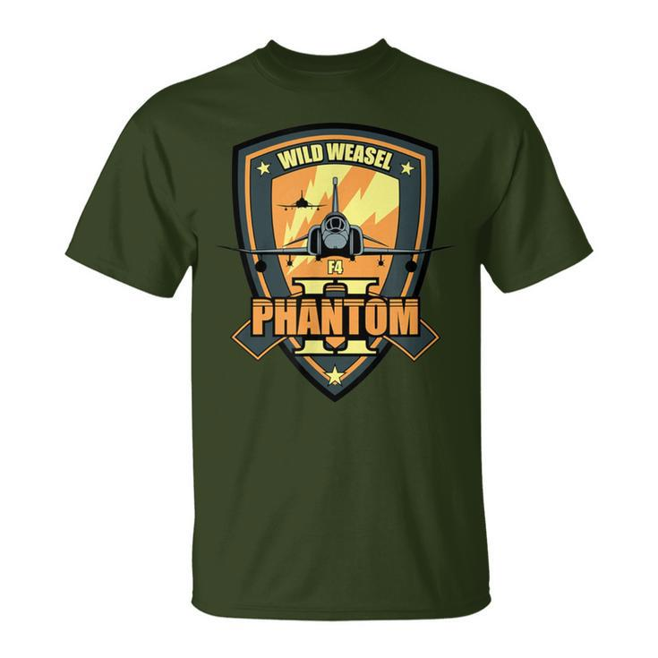 F4 Phantom Ii Wild Weasel Us Military Jet Veteran Day Xmas T-Shirt