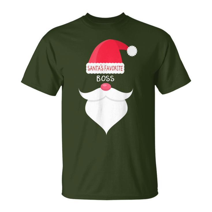 Christmas For Boss Santa's Favorite T-Shirt
