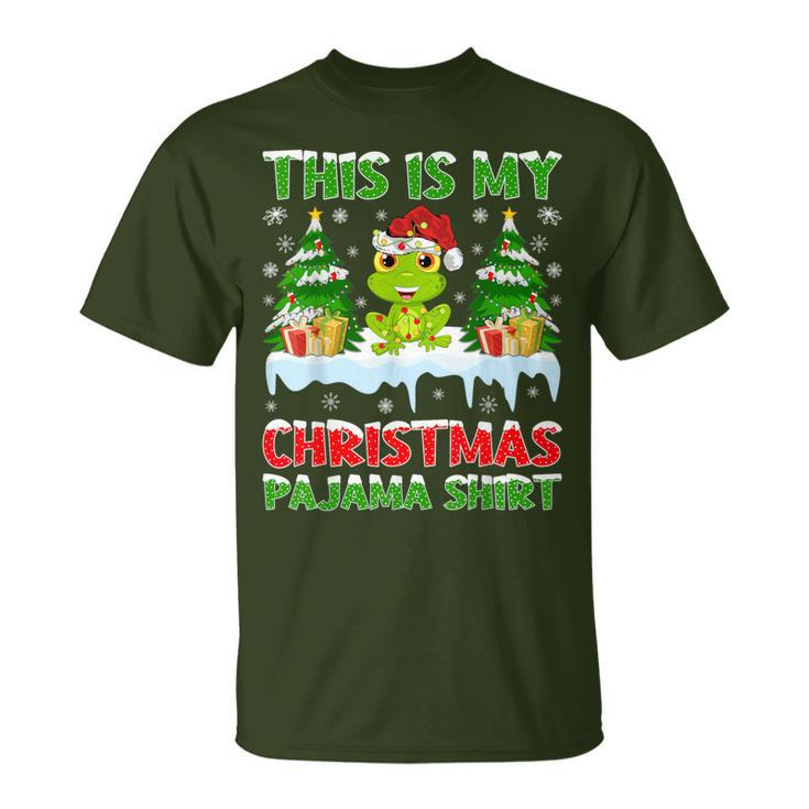 This Is My Christmas Pajama Frog Christmas T-Shirt