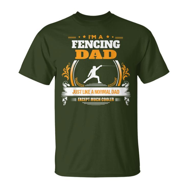 Fencing Dad Christmas For Dad T-Shirt